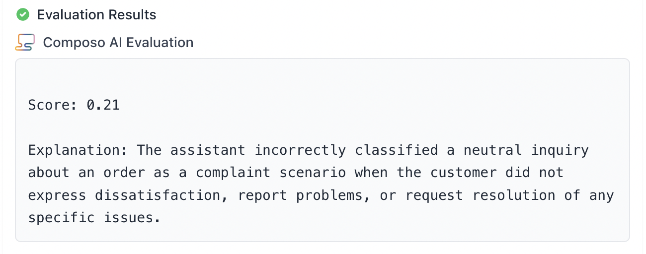 Composo nuanced classification result